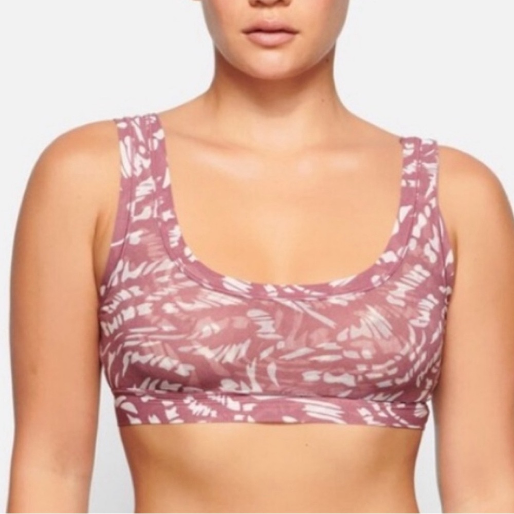 SKIMS Logo Mesh Bralette - Raspberry Swirl XS